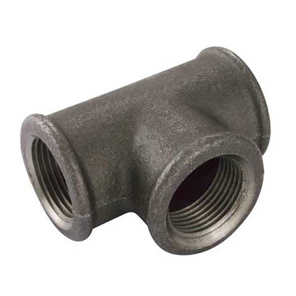 BS143B205 - Black Malleable Iron Equal Tee