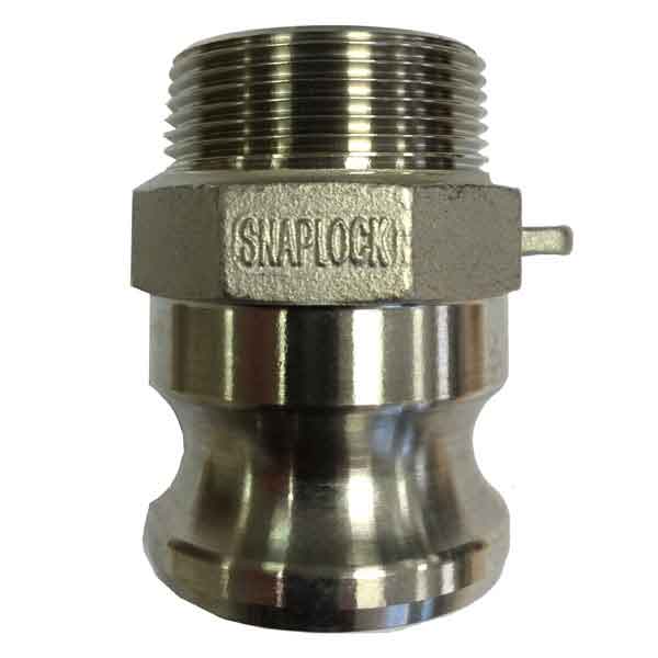 CAMLB221 - Snaplock Coupling Stainless Steel TYPE F - Male Camlock x Male BSP