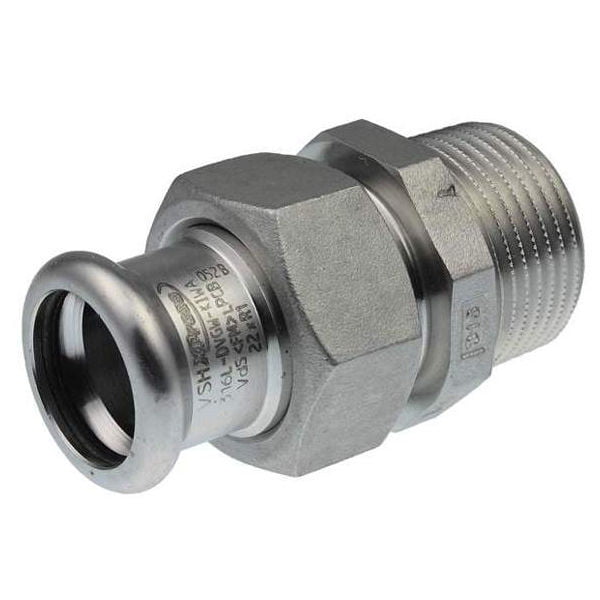 XP1177 - Male Union Connector Press - Stainless Steel - Xpress