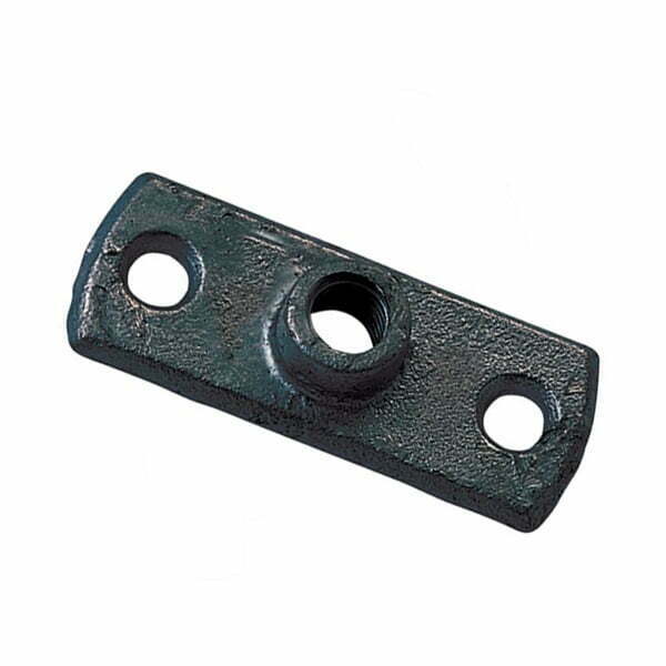 BS143B42 - Black Malleable Iron Backplate Tapped